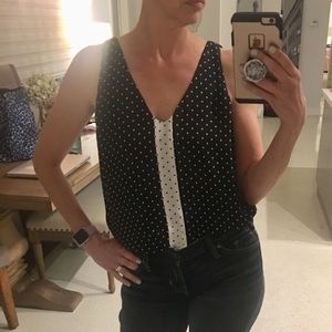 Vince Camuto Polka Dot Tank Top